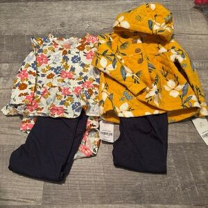 Carter's Floral and Yellow Baby Set